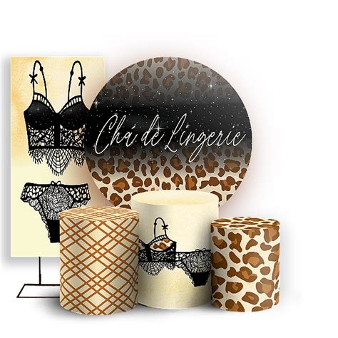 KIT Redondo Trio e Faixa Cha De Lingerie Sublimado D Sublistamps Sublimação
