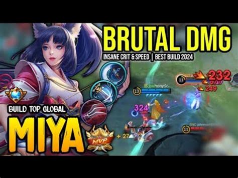 Miya Gameplay Best One Hit Build Miya Top 1 Global Build Miya Tersakit