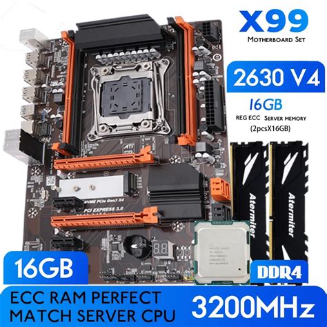 Atermiter Motherboard Kit Set With LGA 2011 3 Xeon E5 2630 V4 CPU