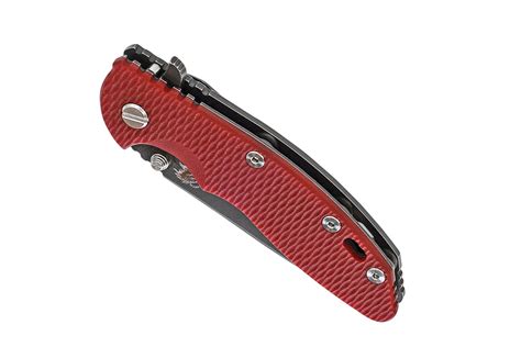 Rick Hinderer XM 18 3 5 Slicer CPM 20CV Battle Black DLC Red G10