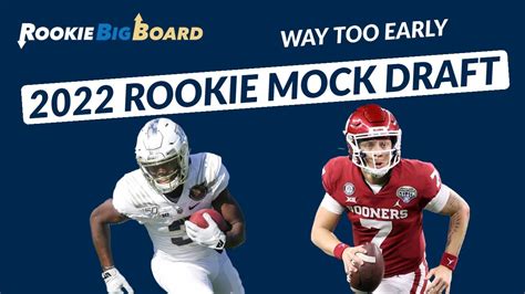 Way Too Early 2022 Rookie Mock Draft Youtube