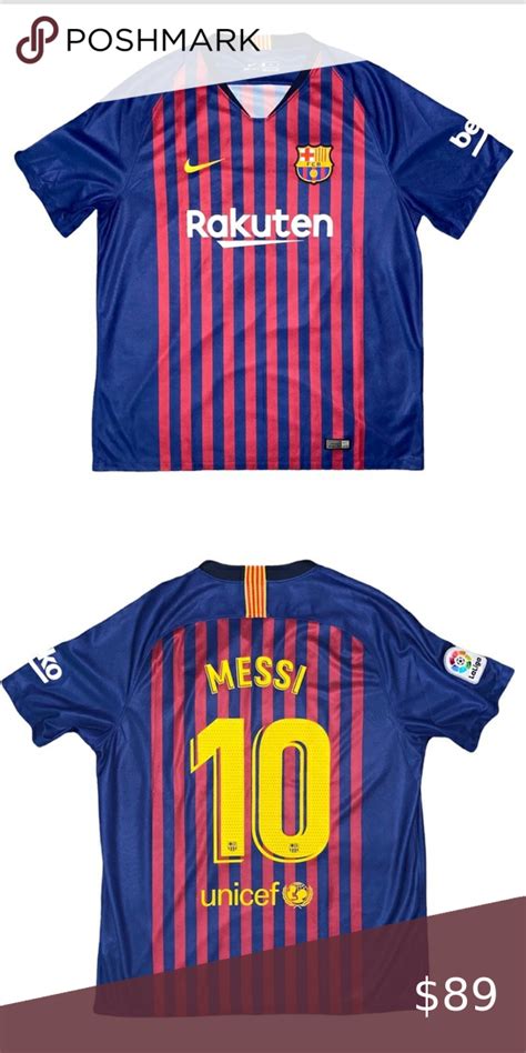 FC Barcelona 2018/19 home football jersey/kit - Lionel Messi #10 • New | Fc barcelona, Messi ...