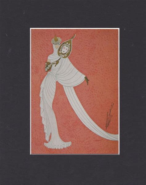 Erte Mounted Print Book Plate Original Art Deco Vintage Etsy Art