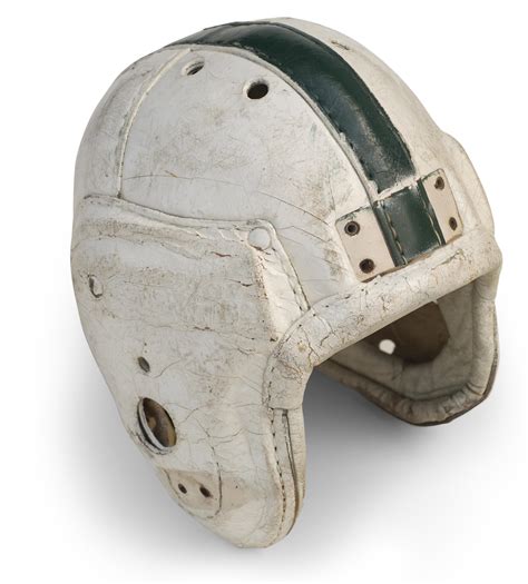 Old leather style football helmet on a white background – KIWANIS MAGAZINE