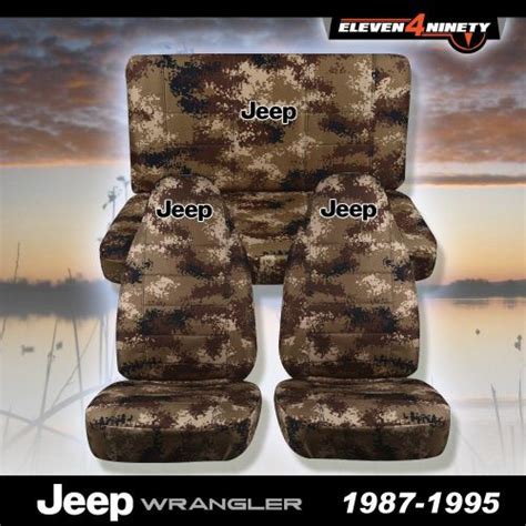 Sell 1987-1995 Jeep Wrangler YJ Seat Covers / Tan Digital Camo with ...