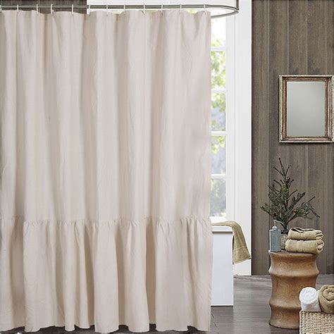 Bee And Willow™ Ruffled Edge 72 Inch X 72 Inch Shower Curtain In Natural