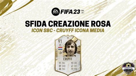 Fifa Sfida Creazione Rosa Johan Cruyff Icona Media Sbc Weareutita