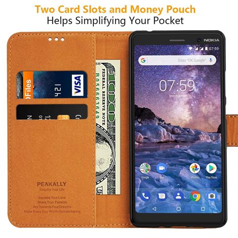 Peakally Peakally Nokia Plus Case Premium Pu Leather Flip Wallet