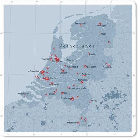 Muismat Xxl Bureau Onderlegger Bureau Mat Gedetailleerde Kaart