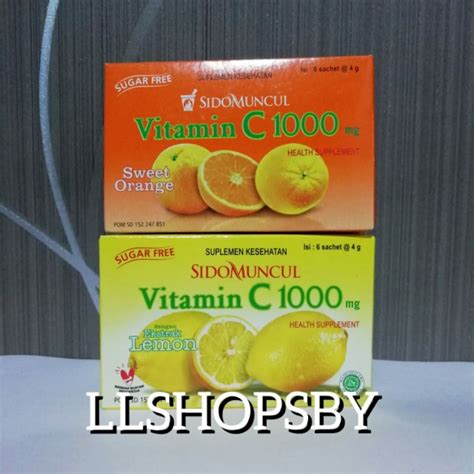 Jual Sidomuncul Vitamin C Mg Box Isi Sachet Shopee Indonesia