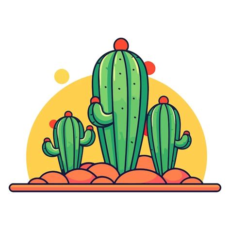 Premium Vector A Vector Based Icon Of The Mexican Nopal Cactus