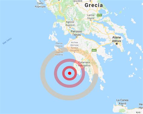 Mar Ionio Scossa Di Terremoto Intensa A Largo Della Grecia