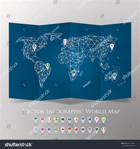 World Map National Flags Vector Illustration Stock Vector (Royalty Free) 352148456 | Shutterstock