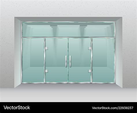 Glass Store Facade Shopfront Window Retail Shop Vector Image