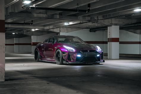 Nissan Gt R R35 Purple Forgelite Rl1 M Wheel Front