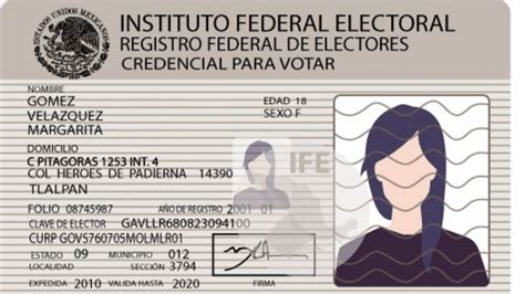 INE actualizará la credencial de elector en el 2019