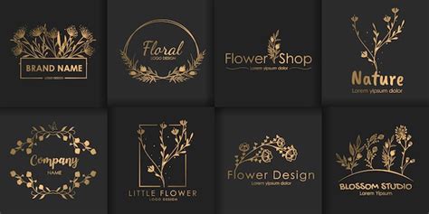 Premium Vector Set Of Luxury Floral Logos