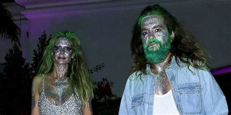 Heidi Klum & Husband Tom Kaulitz Make Out in Glittery Face Paint at Paris Hilton’s Halloween ...