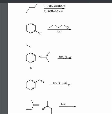 Solved Nbs Heat Roor Koh Alc Heat Cl Aici Ci Cl Chegg