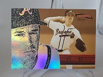 Pinnacle Aficionado Greg Maddux Refractor Atlanta Braves And Mlb