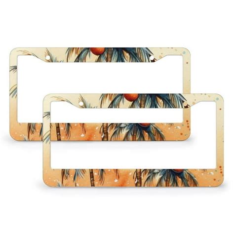 California Dreaming Palm Tree Style Metal License Plate Frame