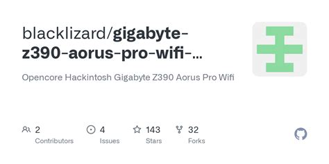 GitHub Blacklizard Gigabyte Z390 Aorus Pro Wifi Hackintosh Opencore