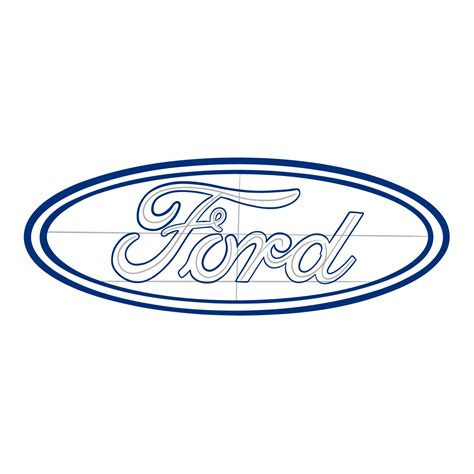 How to draw the Ford logo - Sketchok easy drawing guides