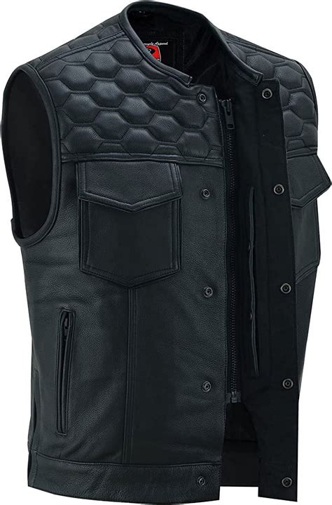 Daniel Smart Mens Motorcycle Leather Vest Walmart