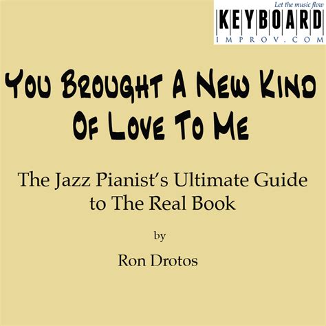 You Brought A New Kind Of Love To Me From The Jazz Pianists Ultimate