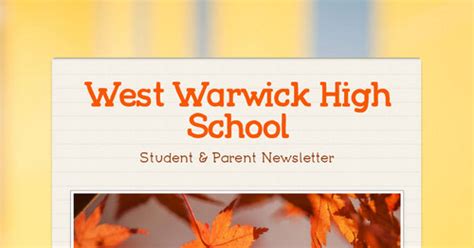 West Warwick High School | Smore Newsletters