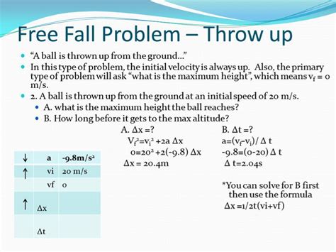 free-fall-problem-throw-up | The Edge