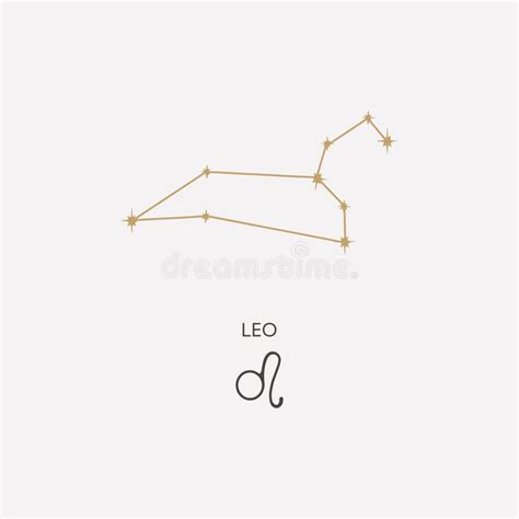 Leo Constellation Vector Illustration Stock Illustration Illustration