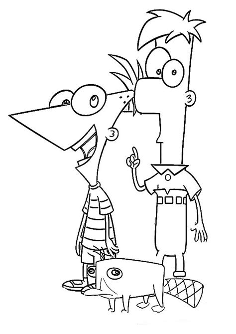 Imagenes De Phineas Y Ferb Para Colorear Gratuitos Dibujos Para