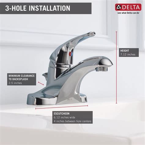 Delta Foundations Chrome 1 Handle 4 In Centerset Watersense Mid Arc