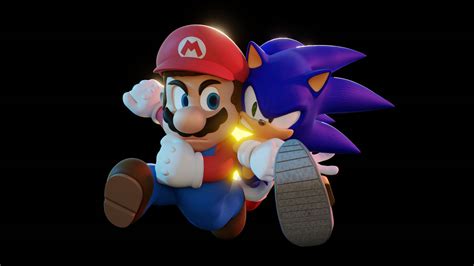 Mario Vs Sonic Render By Lionfac3cat On Deviantart