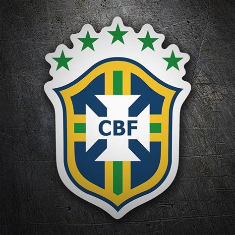 Pegatina Brasil Escudo De Fútbol