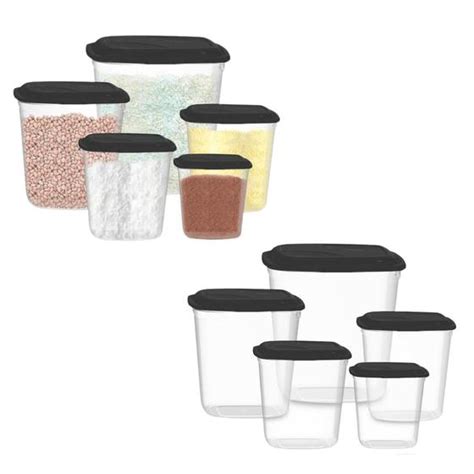 Kit Conjunto Pote Mantimentos Pe As Quadrado Alimentos Pl Stico