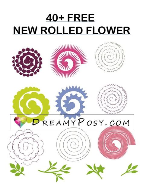 Rolled Paper Flowers Tutorial 40 Free Templates SVG Rolled Paper