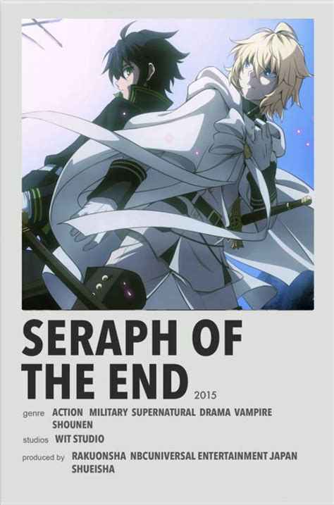 seraph of the end film poster | Anime, Anime shows, Anime films