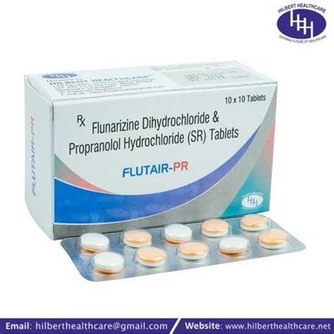 Flunarizine Dihydrochloride 10mg And Propranolol 40mgsr Tablets At Rs