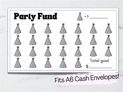 A Party Fund Sinking Fund Mini Savings Challenge Printable Money