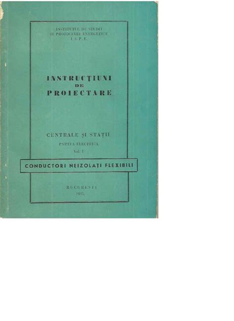 Pdf Instructiuni De Proiectare Centrale Si Statii Vol I Ispe