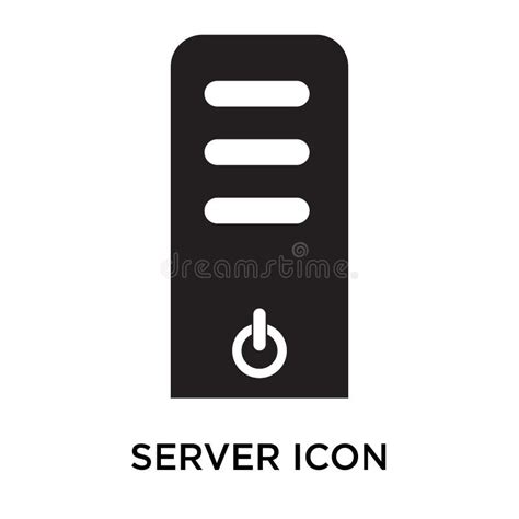 Signe Et Symbole De Vecteur D Ic Ne De Serveur D Isolement Sur Le Fond