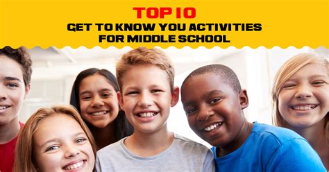 12 Fun Get to know you Activities for Middle School