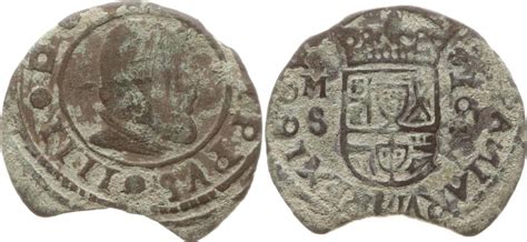 Spanien Königreich 16 Maravedis 1664 S Philipp IV 1621 1665