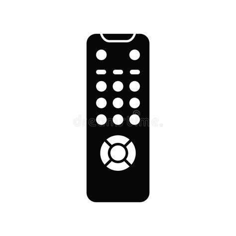 Black Silhouette Remote Control Flat Icon Stock Vector Illustration