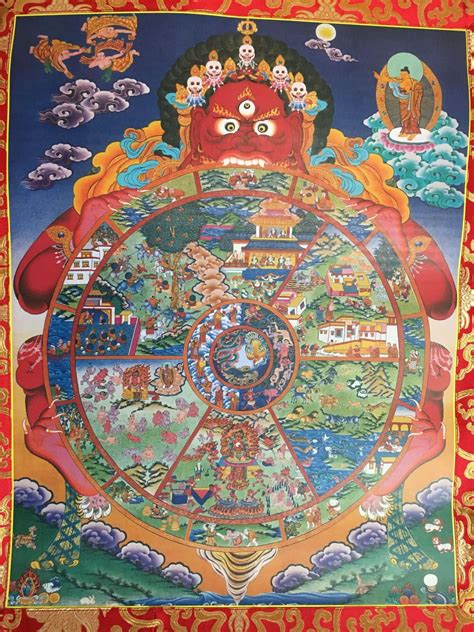 Wheel Of Life Poster Thangka Buddhist Images Wheel Of Life Poster