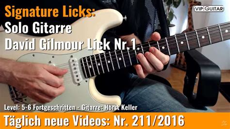 SIGNATURE LICKS Solo Gitarre David Gilmour Lick Nr 1 VIP Guitar De