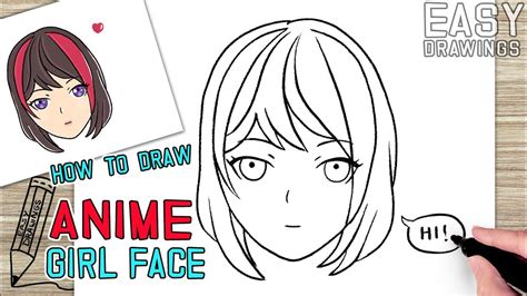 How To Draw A Beautiful Anime Girl Face Step By Step Easy Drawings