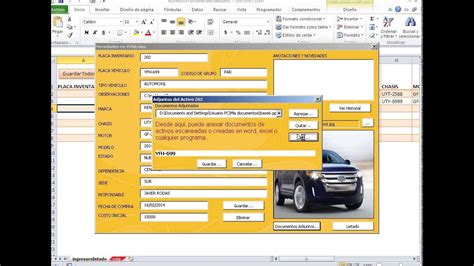 Plantilla Premium Control De Activos Fijos De Autos Creado Con Macros Y Formularios Excel Youtube